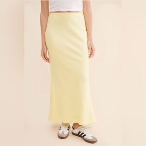 Anthropologie, The Tilda Slip Skirt: Linen Addition